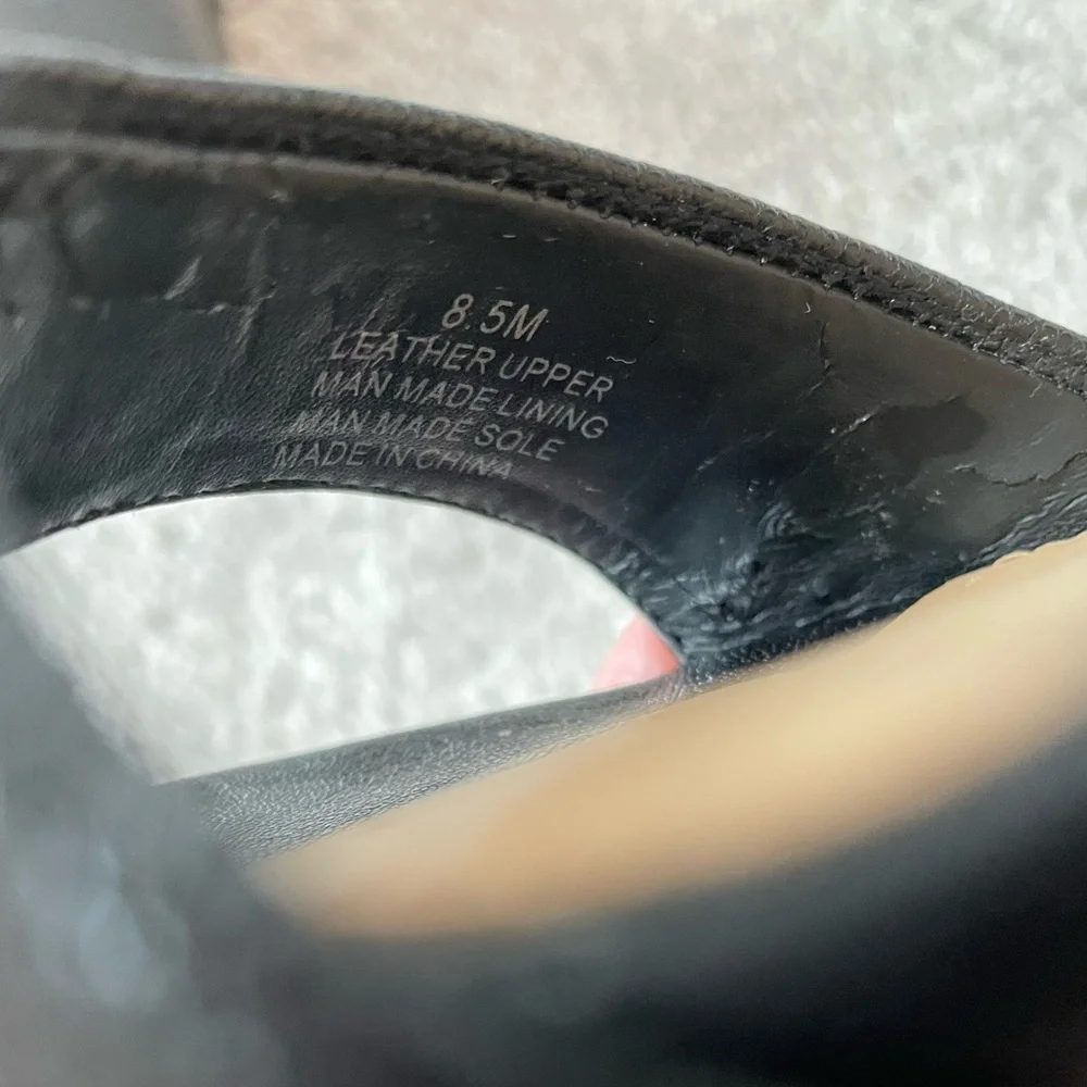 Gianni Bini Black Ankle Strap Wedge Sandals - Picture 12 of 16